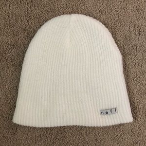 White neff beanie